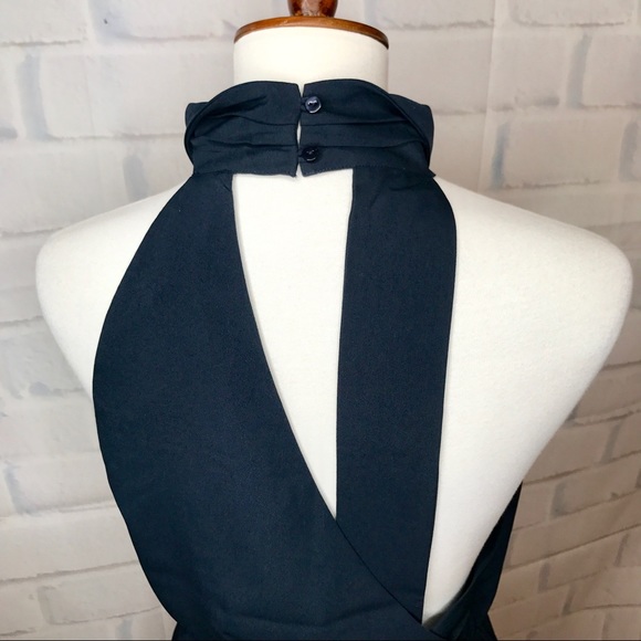 H A U T E H I P P I E: Crepe de Chine Halter Dress - Picture 6 of 8